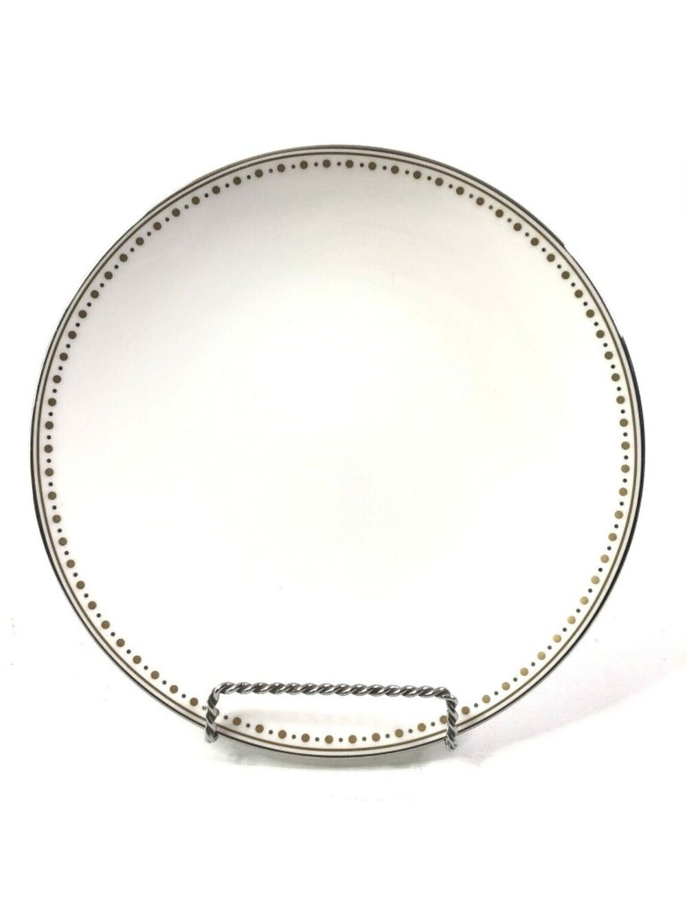 Lenox Kate Spade Richmont Road 9.25" Accent Luncheon Plate White Porcelain Gold